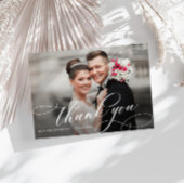 Kalligraphie-Skript doppelseitiges Hochzeitssticht Dankeskarte