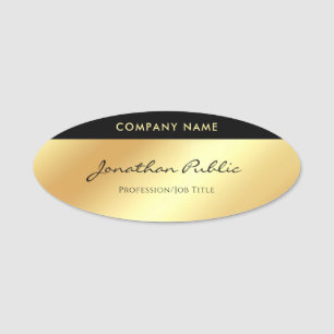 Kalligraphie-Skript-elegante Glamour-Goldschablone Namensschild