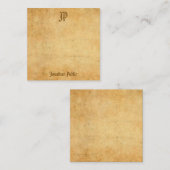 Kalligraphie-Skript Monogram Old Look Personalisie Mitteilungskarte (Vorne/Hinten)