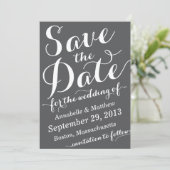 Kalligraphie-Skript-Save the Date Mitteilung Einladung (Stehend Vorderseite)
