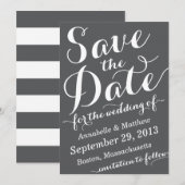 Kalligraphie-Skript-Save the Date Mitteilung Einladung (Vorne/Hinten)