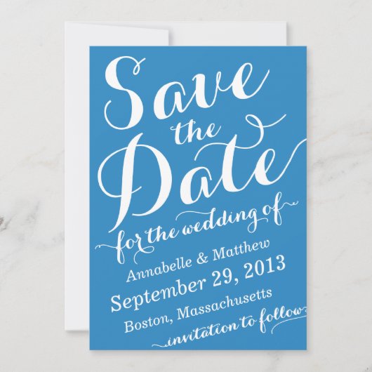 Kalligraphie-Skript-Save the Date Mitteilung Einladung (Vorderseite)