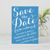 Kalligraphie-Skript-Save the Date Mitteilung Einladung (Stehend Vorderseite)