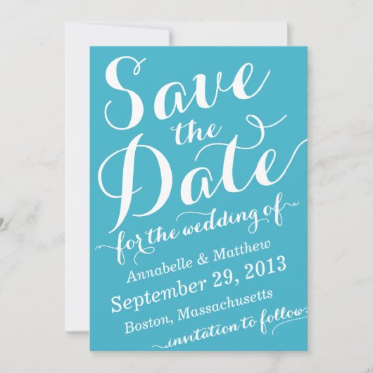Kalligraphie-Skript-Save the Date Mitteilung Save The Date (Vorderseite)