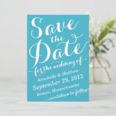 Kalligraphie-Skript-Save the Date Mitteilung Save The Date (Stehend Vorderseite)