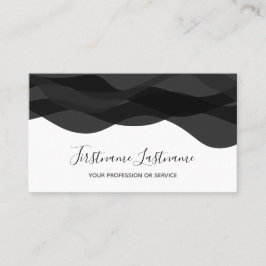Kalligraphie-Sparten in Schwarzweiß-abstrakten Wel Visitenkarte