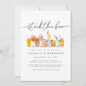 Kalligraphie Stock die Bar-Dusche Einladung (Vorderseite)