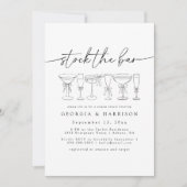 Kalligraphie Stock die Bar-Dusche Einladung (Vorderseite)