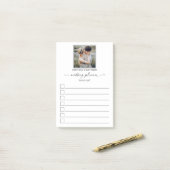 Kalligraphie Tinte Foto Hochzeitsplaner zu tun Lis Post-it Klebezettel (Auf Schreibtisch)