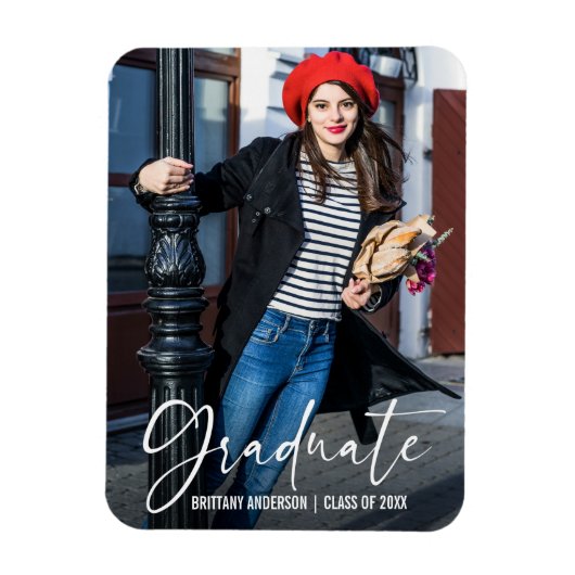 Kalligraphie-Tinte Pen Abschluss Foto Ankündigung Magnet (Vertikal)