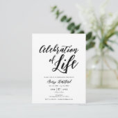 Kalligraphie-Totenfeier zum Jahrestag des Lebens Einladung (Stehend Vorderseite)