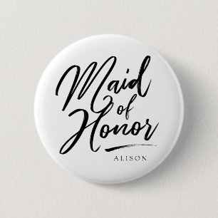 Kalligraphie Trauzeugin elegant Button