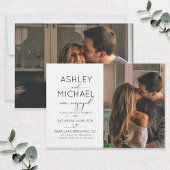 Kalligraphie Typografie 2 Foto Engagement Partei Einladung