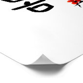 Kalligraphie und Blüten des koreanischen Frühlings Poster (Ecke)