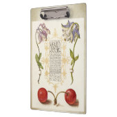 Kalligraphie, vergoldete handgeschriebene Kolumbin Klemmbrett (Links)