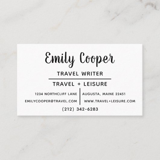 Kalligraphie-Visitenkarte Visitenkarte (Vorderseite)