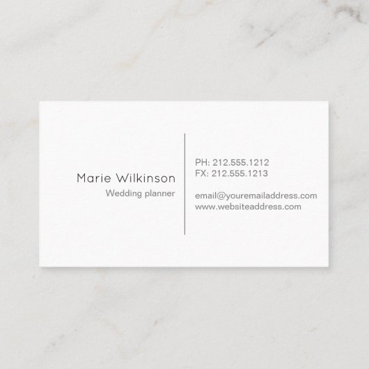 Kalligraphie-Visitenkarte Visitenkarte (Rückseite)