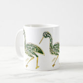 Kalligraphie-Vogel (Storch) Kaffeetasse (Vorderseite Links)
