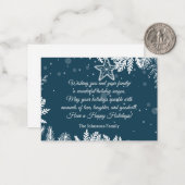 Kalligraphie-Weihnachtskiefern Mitteilungskarte (Vorderseite/Rückseite Beispiel)