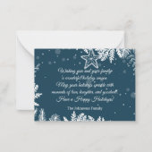 Kalligraphie-Weihnachtskiefern Mitteilungskarte (Vorderseite)