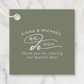 Kalligraphie - wir danken Ihnen, ID886 Geschenkanhänger (Vorderseite)