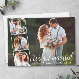 Kalligraphie Wir Got Verheiratet 4 Foto Ankündigung