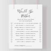 Kalligraphie würde sie eher Brautparty spielen