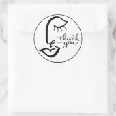 Kalligraphiegesicht Danke Sticker (Tasche)