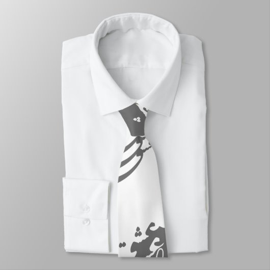 Kalligraphiegrau-Krawatte Krawatte (Gebunden)