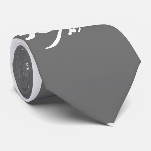 Kalligraphiegrau-Krawatte Krawatte (Gerollt)