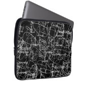 Kalligraphiemuster - Signaturen Laptopschutzhülle (Vorne Rechts)