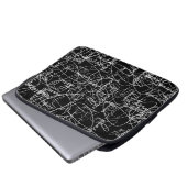 Kalligraphiemuster - Signaturen Laptopschutzhülle (Vorne Knopf)
