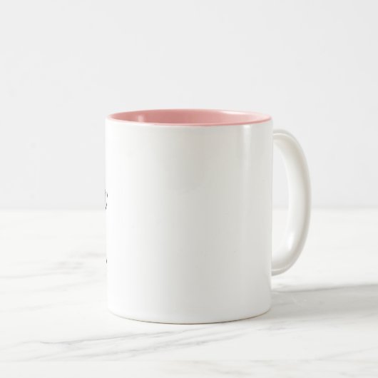 Kalligraphiemutter der Braut, BrautTasse Zweifarbige Tasse (VorderseiteRechts)