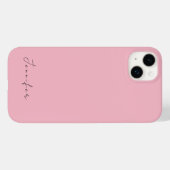 Kalligraphiename beruflich schlicht-rosa-feminin Case-Mate iPhone hülle (Rückseite (Horizontal))