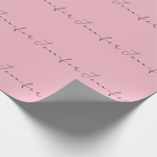 Kalligraphiename beruflich schlicht-rosa-feminin geschenkpapier (Ecke)