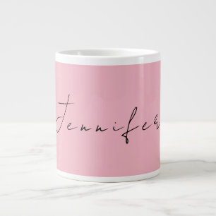 Kalligraphiename beruflich schlicht-rosa-feminin Jumbo-Tasse