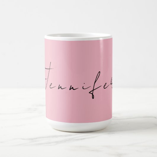 Kalligraphiename beruflich schlicht-rosa-feminin kaffeetasse (Mittel)