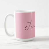 Kalligraphiename beruflich schlicht-rosa-feminin kaffeetasse (Links)
