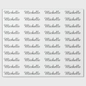 Kalligraphiename Creative Trendy White Geschenkpapier (Flach)