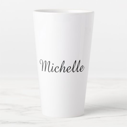 Kalligraphiename Creative Trendy White Milchtasse (Vorderseite)