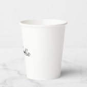 Kalligraphiename Creative Trendy White Pappbecher (Links)