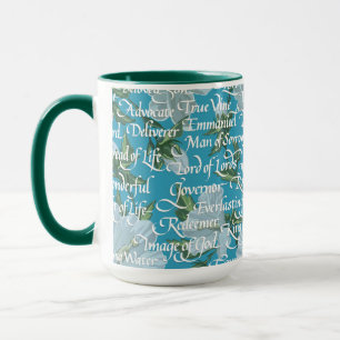 Kalligraphienamen Christi  Hell blau Tasse