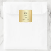 Kalligraphierte Imitate Gold Elegante Template Tre Quadratischer Aufkleber (Tasche)