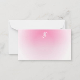 Kalligraphierte Monogram-Elegante benutzerdefinier Mitteilungskarte