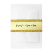 Kalligraphierte Script Gold Glitzer Moderne Vorlag Einladungsbanderole (Vorderseite Beispiel)