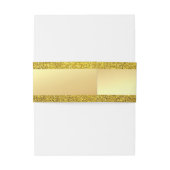 Kalligraphierte Script Gold Glitzer Moderne Vorlag Einladungsbanderole (Rückseitenbeispiel)