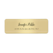 Kalligraphierte Script-Gold-Template-Rücksendeadre (Vorne)