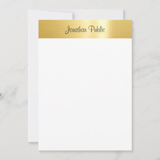 Kalligraphiertes Script Gold Look Elegante Vorlage (Vorderseite)