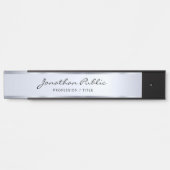 Kalligraphieskript Beruflich Schwarz und Silber Türschild (Vorderseite )