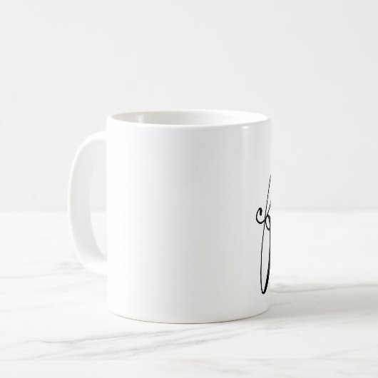 kalligraphisch frisch kaffeetasse (Vorderseite Links)